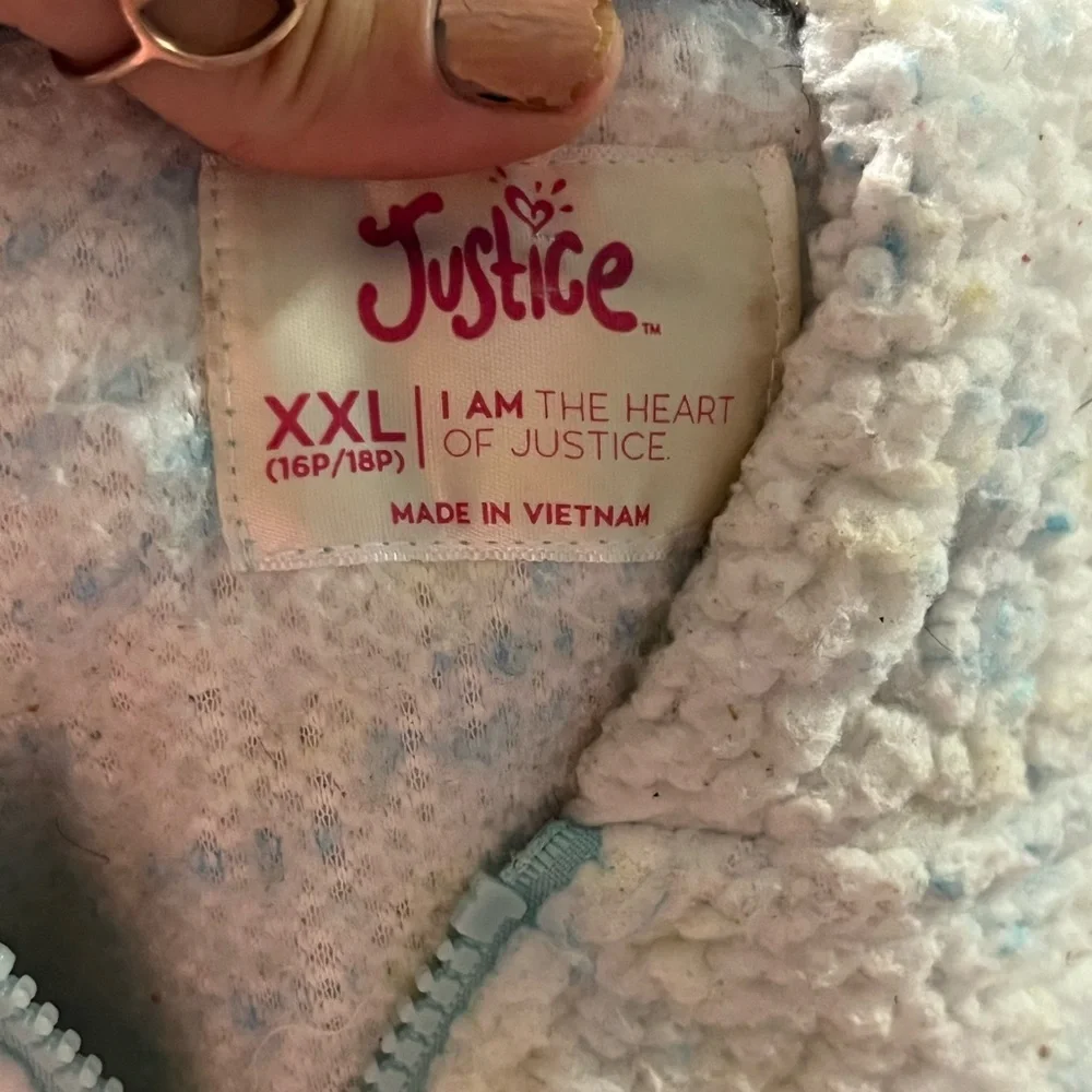 Justice Girls Sherpa Fleece Pullover Size 16/18